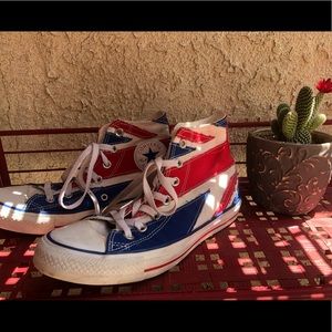 BRITISH FLAG HIGH TOP CONVERSE! ❤️💙